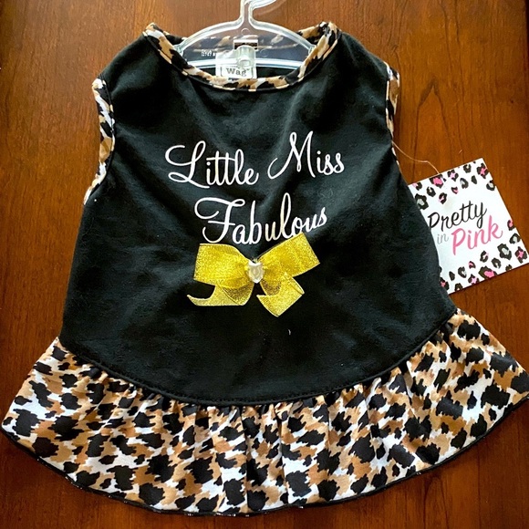 Little Miss Fabulous Dress with Leopard Print - Picture 1 of 3